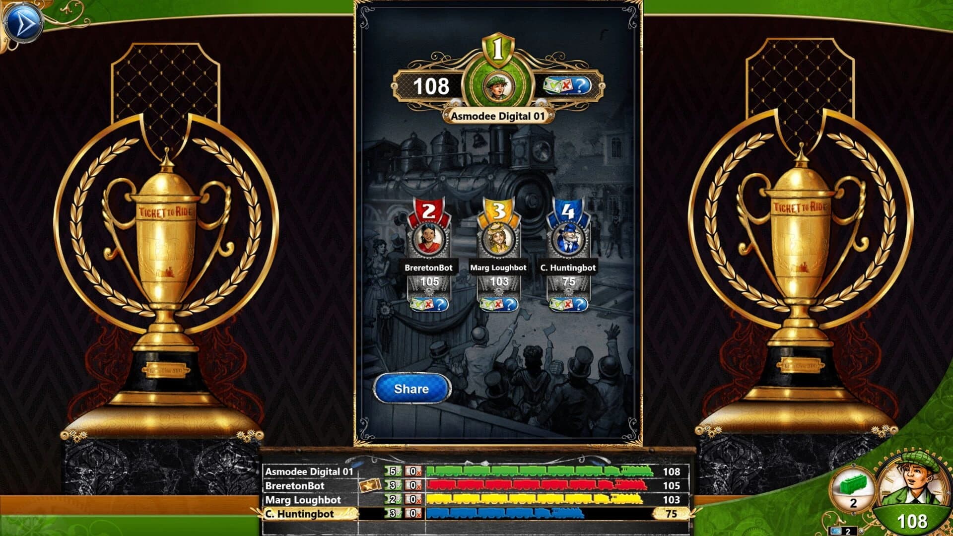 Ticket to Ride: India screenshot 2