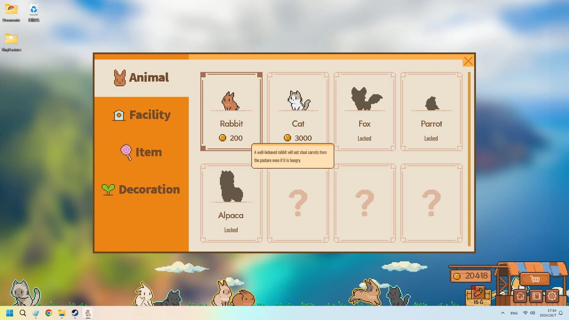 Tiny Pasture screenshot 1