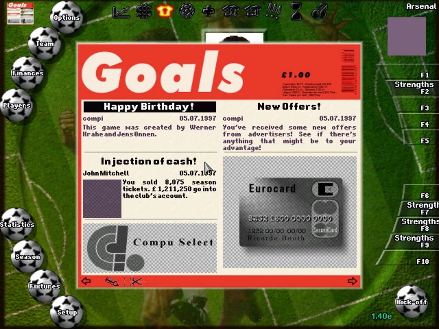 Total Football Management screenshot 1