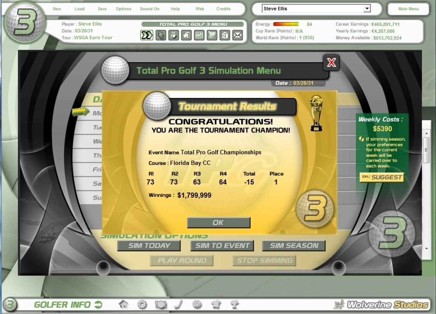 Total Pro Golf 3 screenshot 1