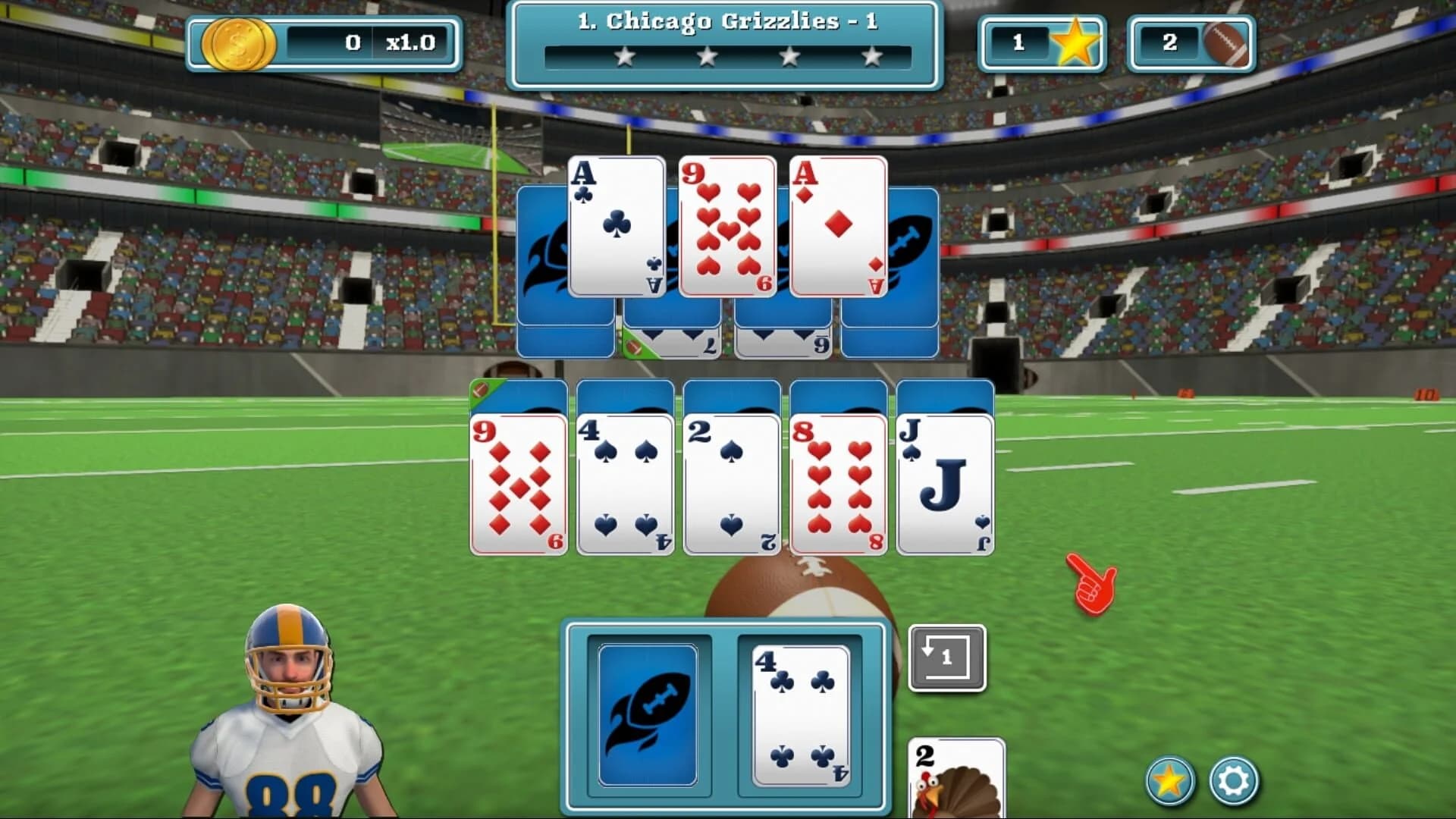 Touch Down Football Solitaire screenshot 2