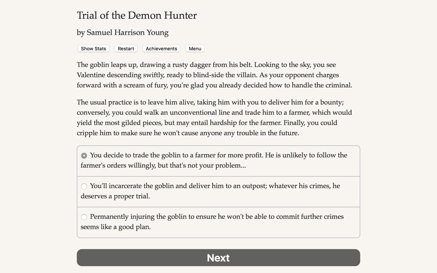 Trial of the Demon Hunter screenshot 1