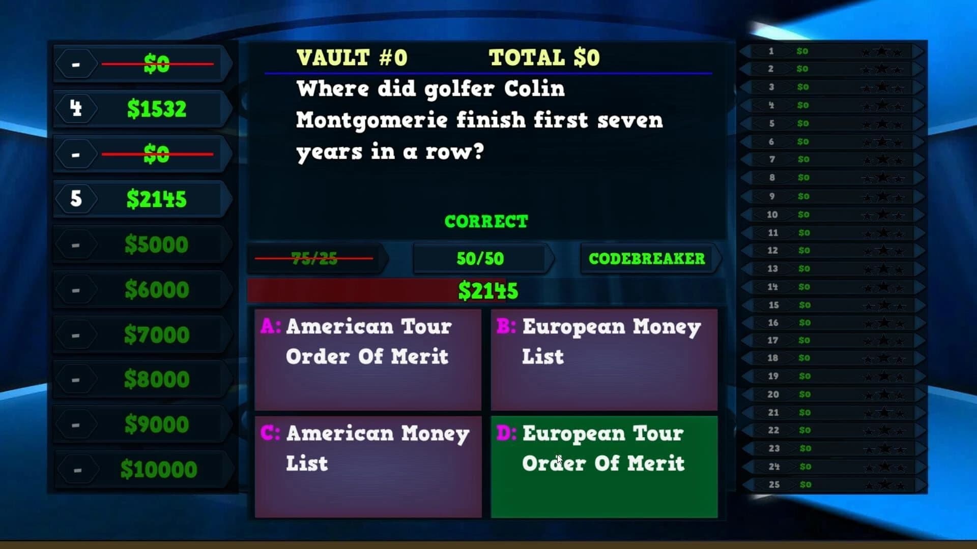 Trivia Vault: Golf Trivia screenshot 2