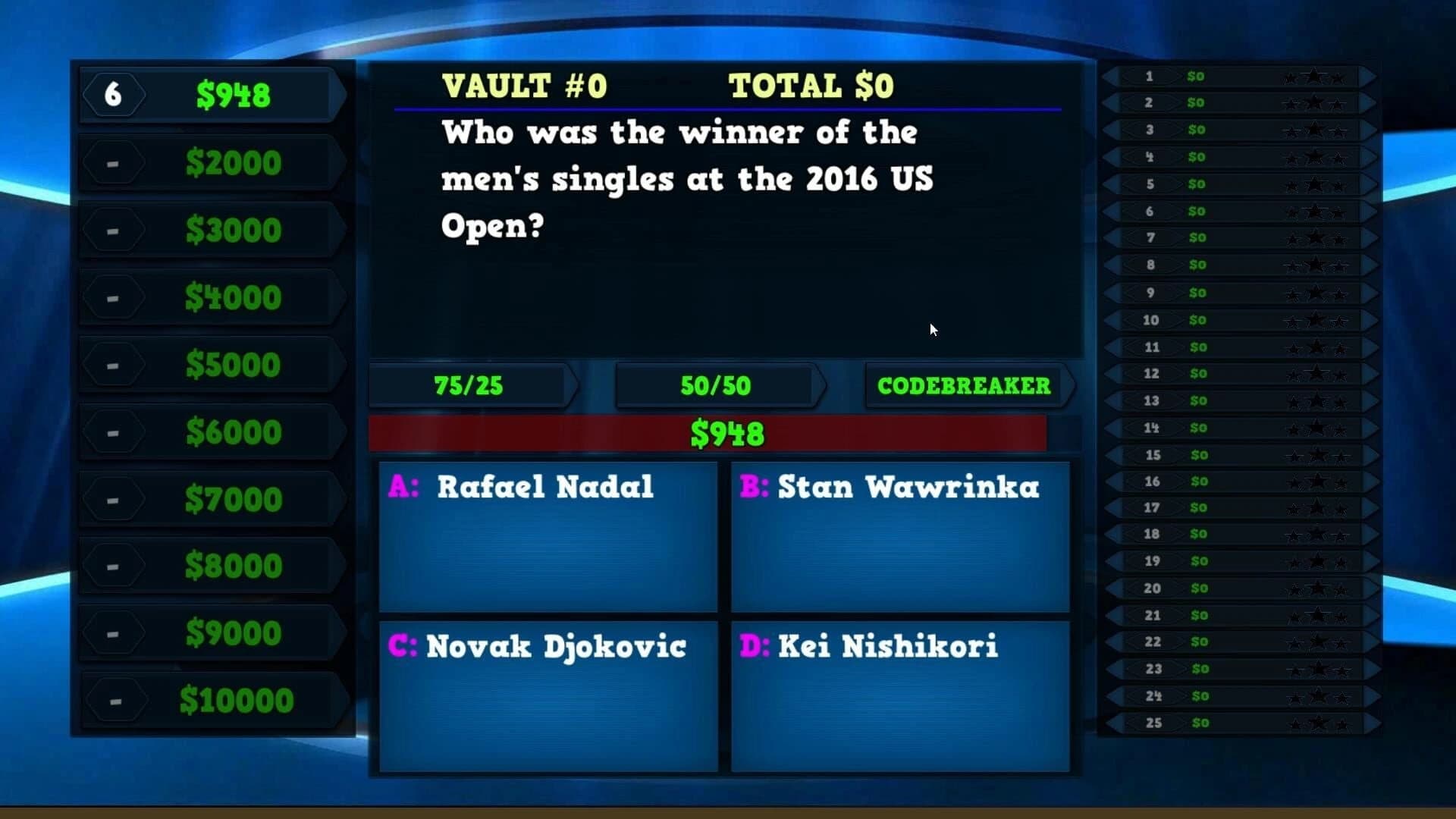 Trivia Vault: Tennis Trivia screenshot 1