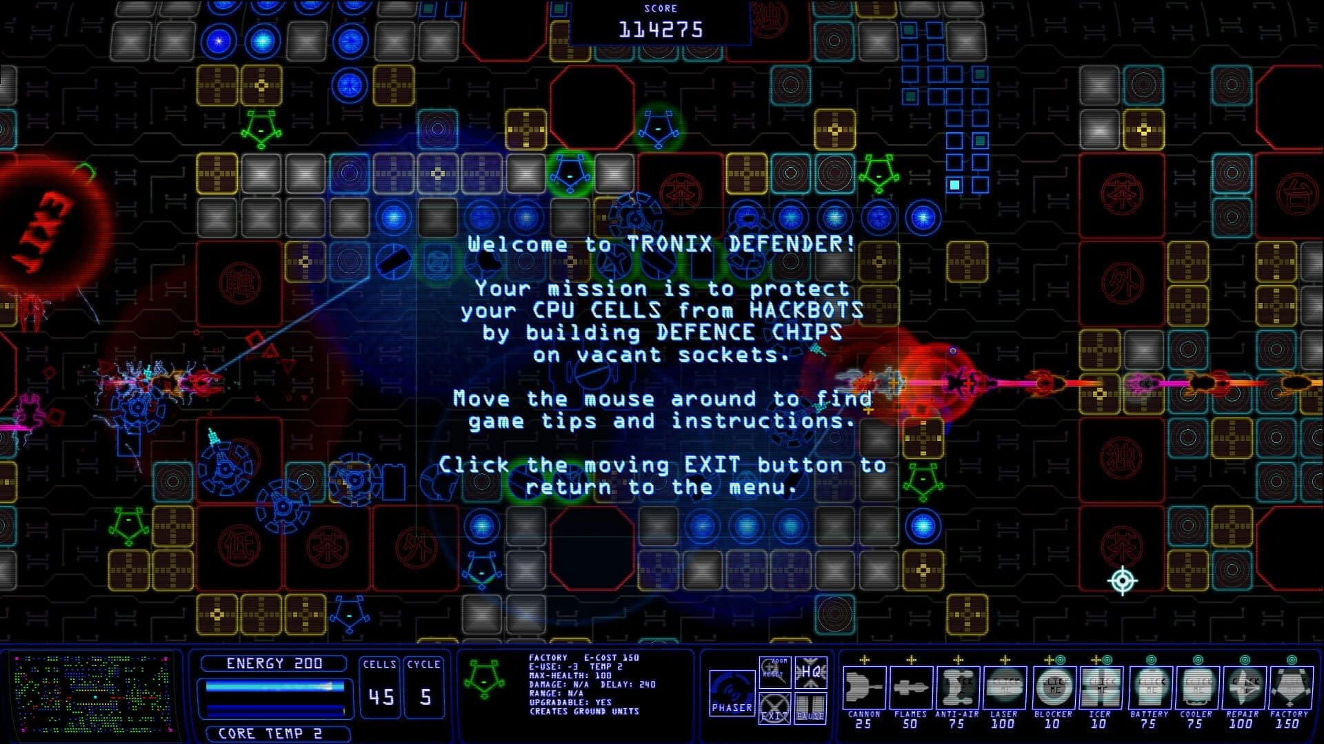 Tronix Defender screenshot 2