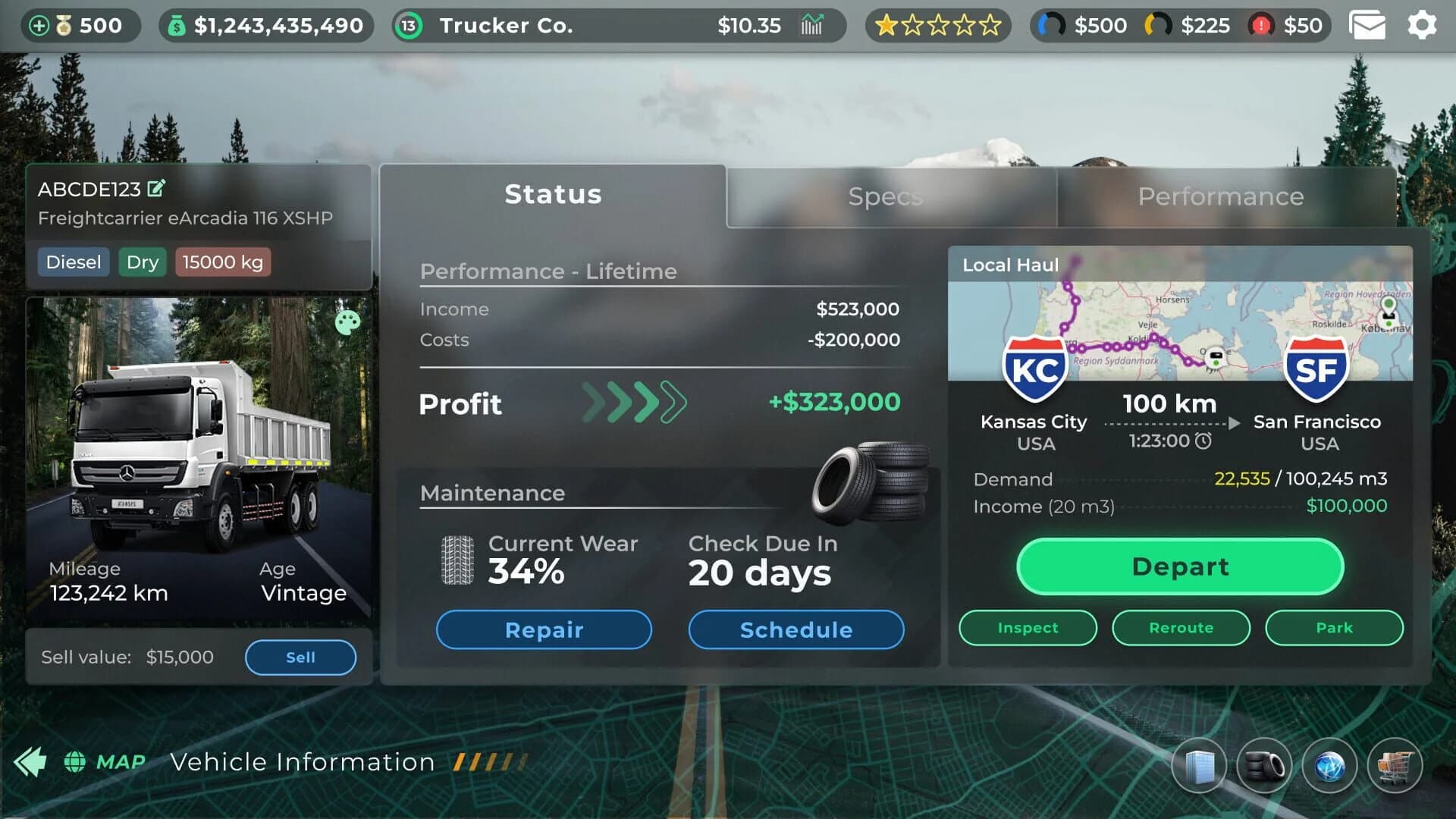 Truck Manager screenshot 1