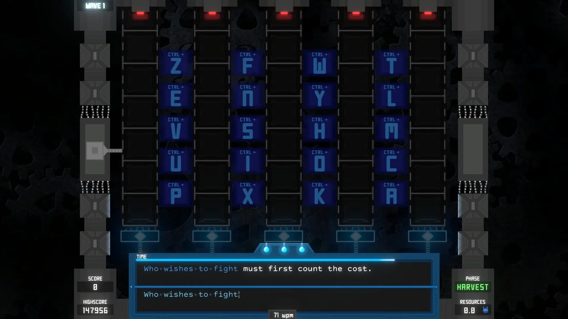 Tyfortress: Tactical Typing screenshot 2