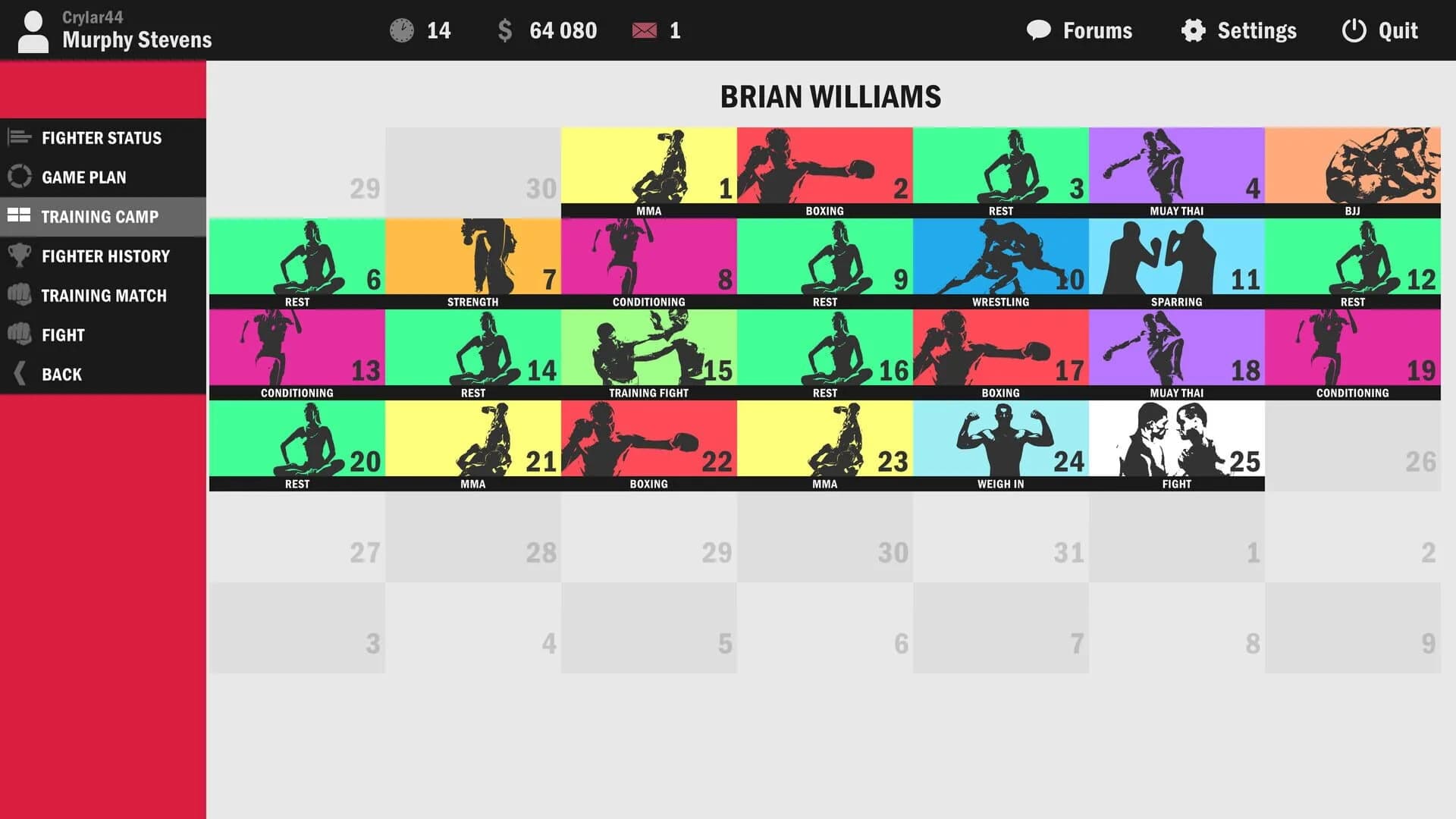 Ultimate Fight Manager 2016 screenshot 1