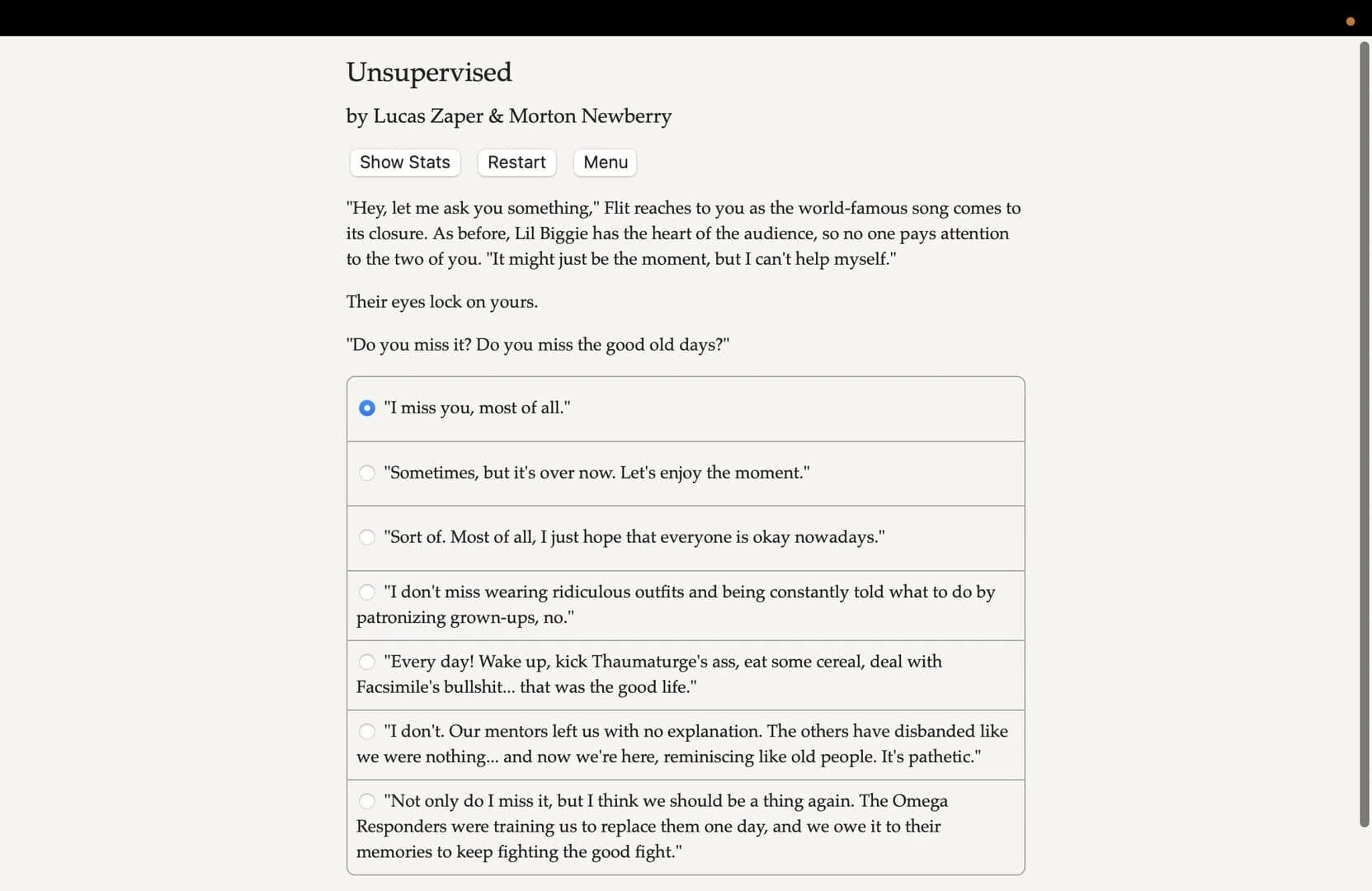 Unsupervised screenshot 2