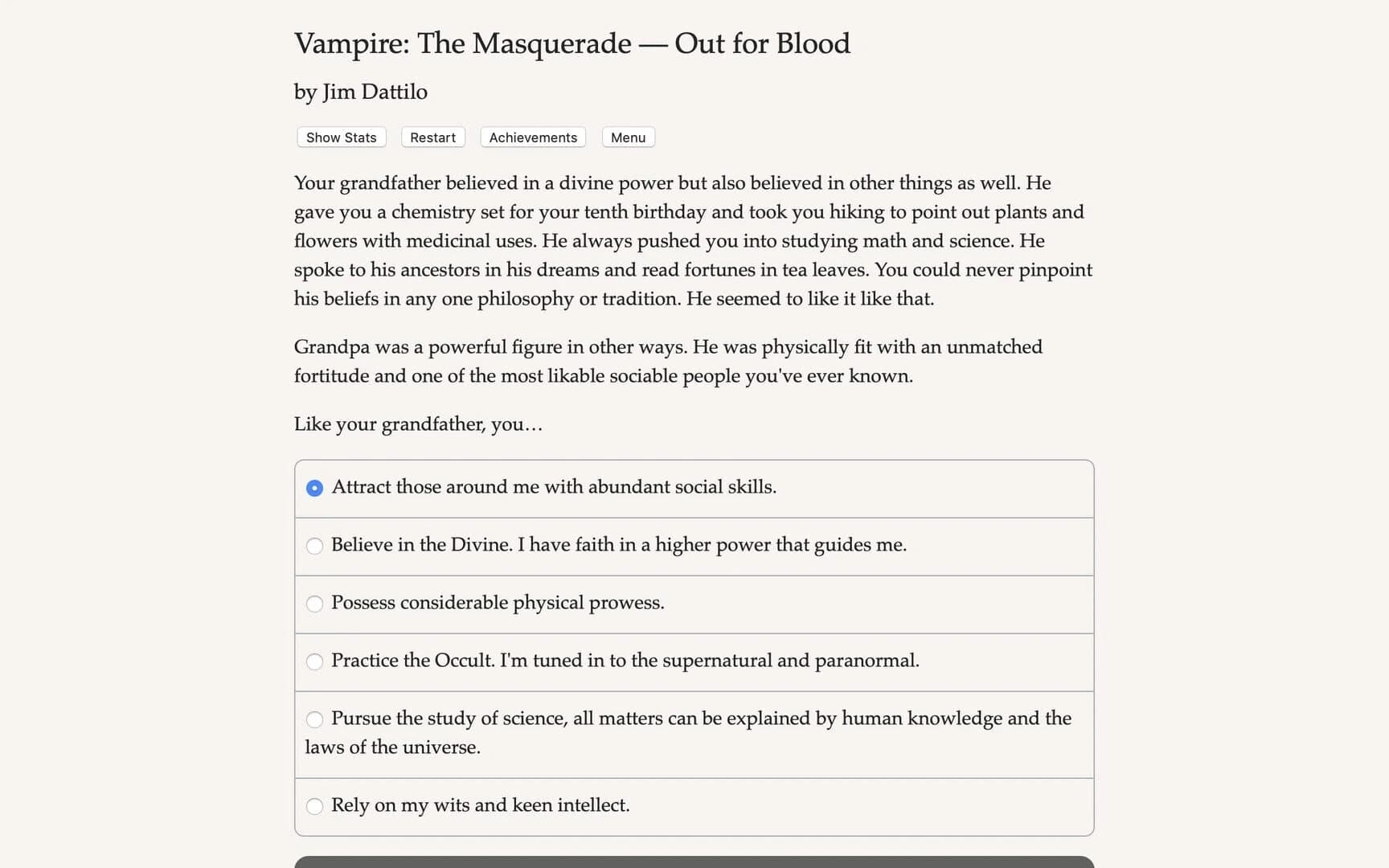 Vampire: The Masquerade - Out for Blood screenshot 1