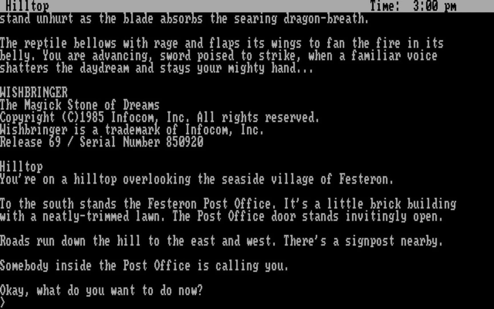 Wishbringer screenshot 1
