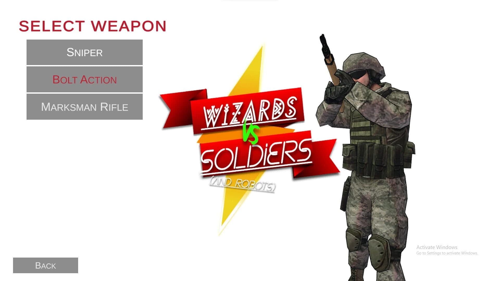 Wizards vs. Soldiers And Robots screenshot 1