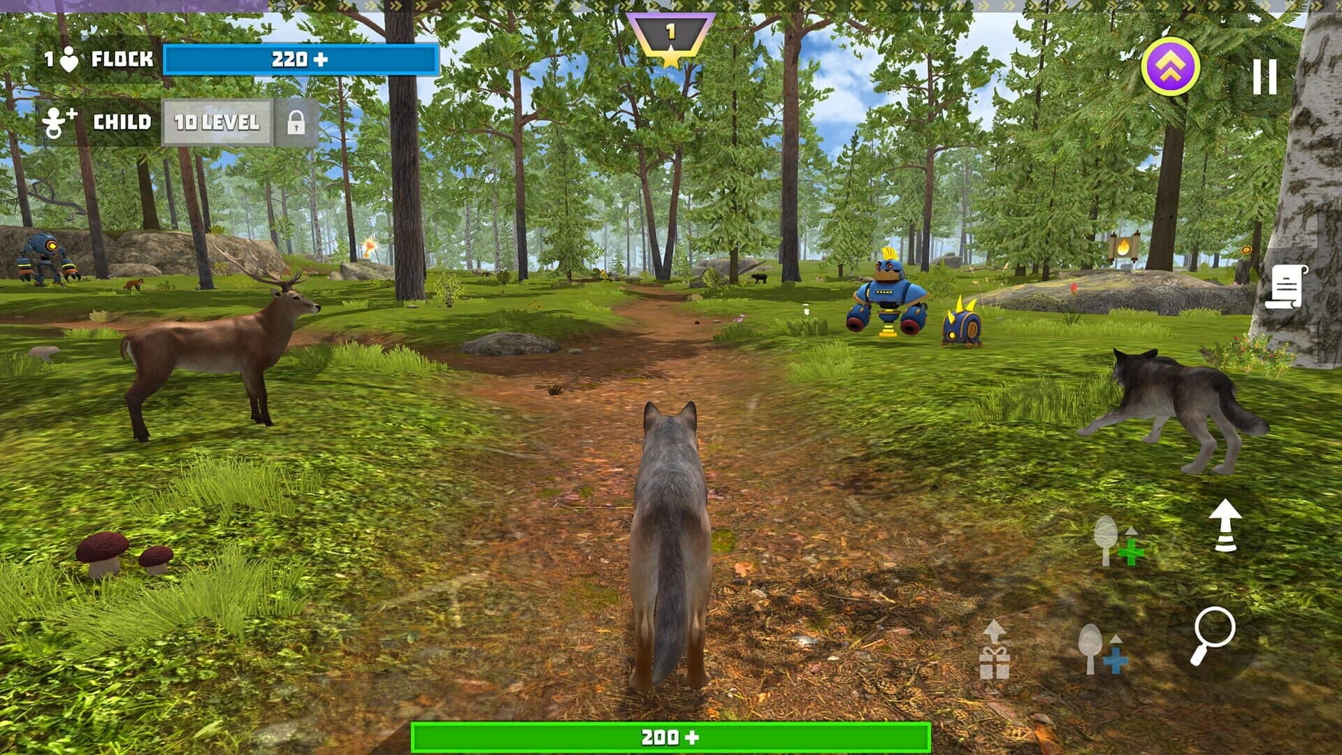 Wolf Hero: Animals vs. Robots screenshot 2