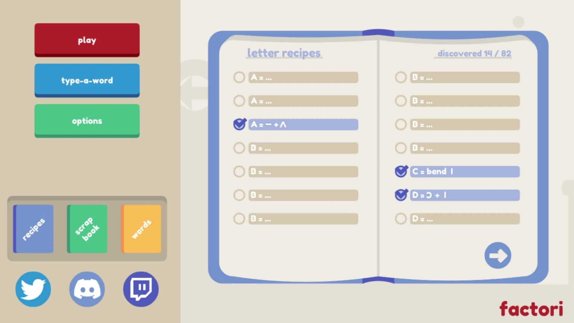 Word Factori screenshot 1