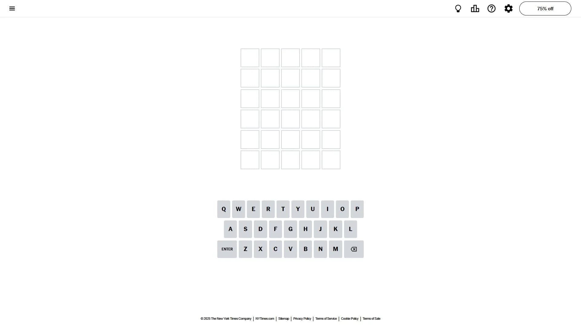 Wordle screenshot 2
