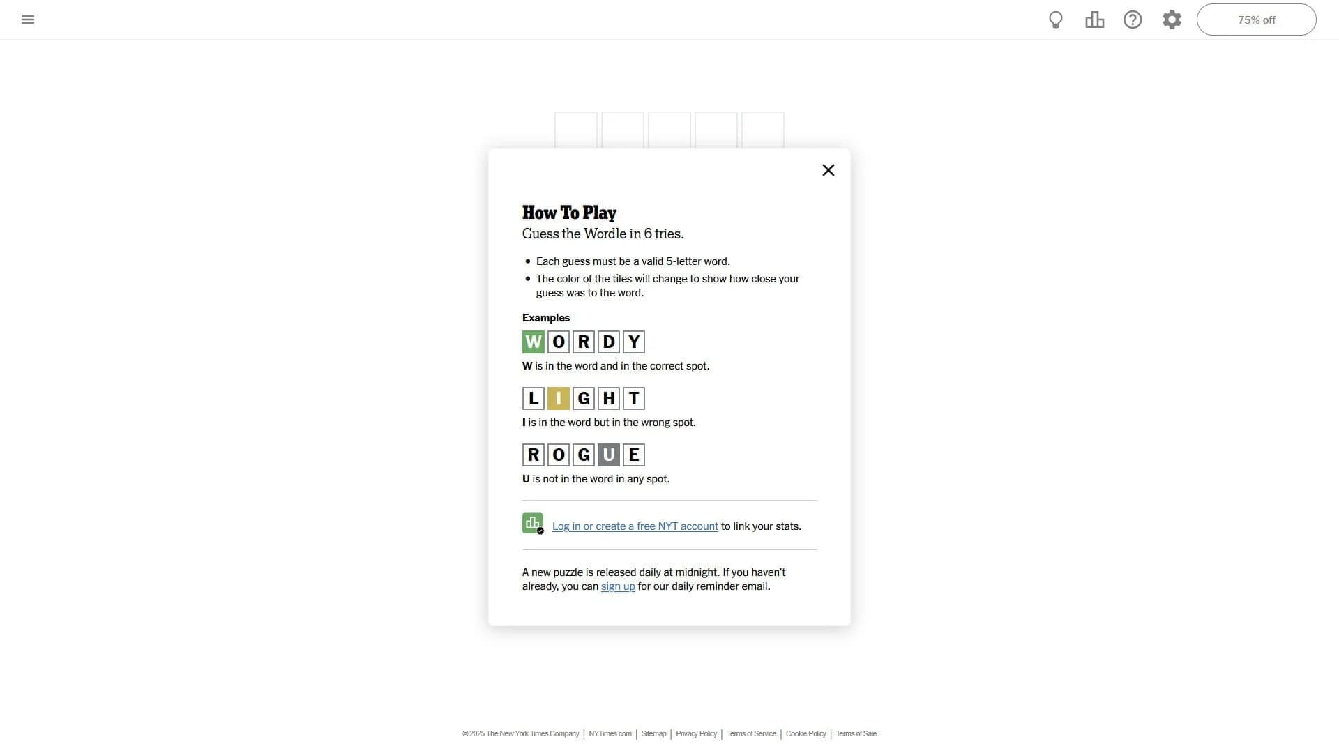 Wordle screenshot 4