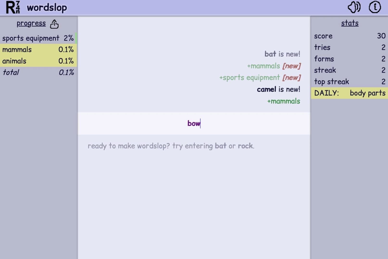 Wordslop screenshot 1