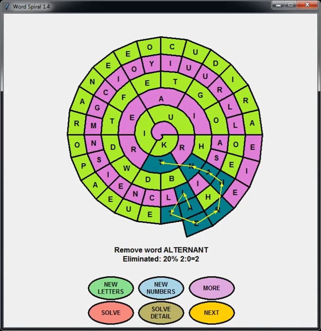 WordSpiral screenshot 2