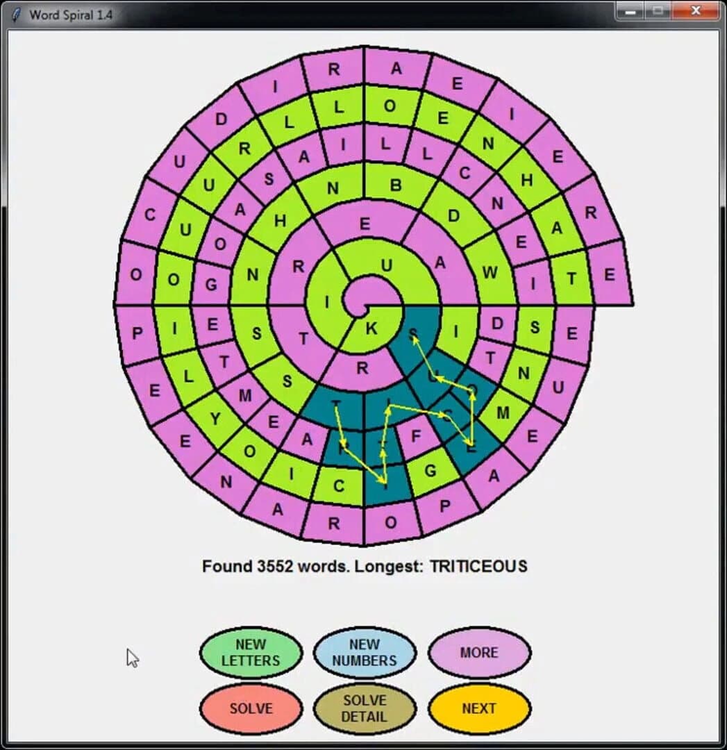 WordSpiral screenshot 1