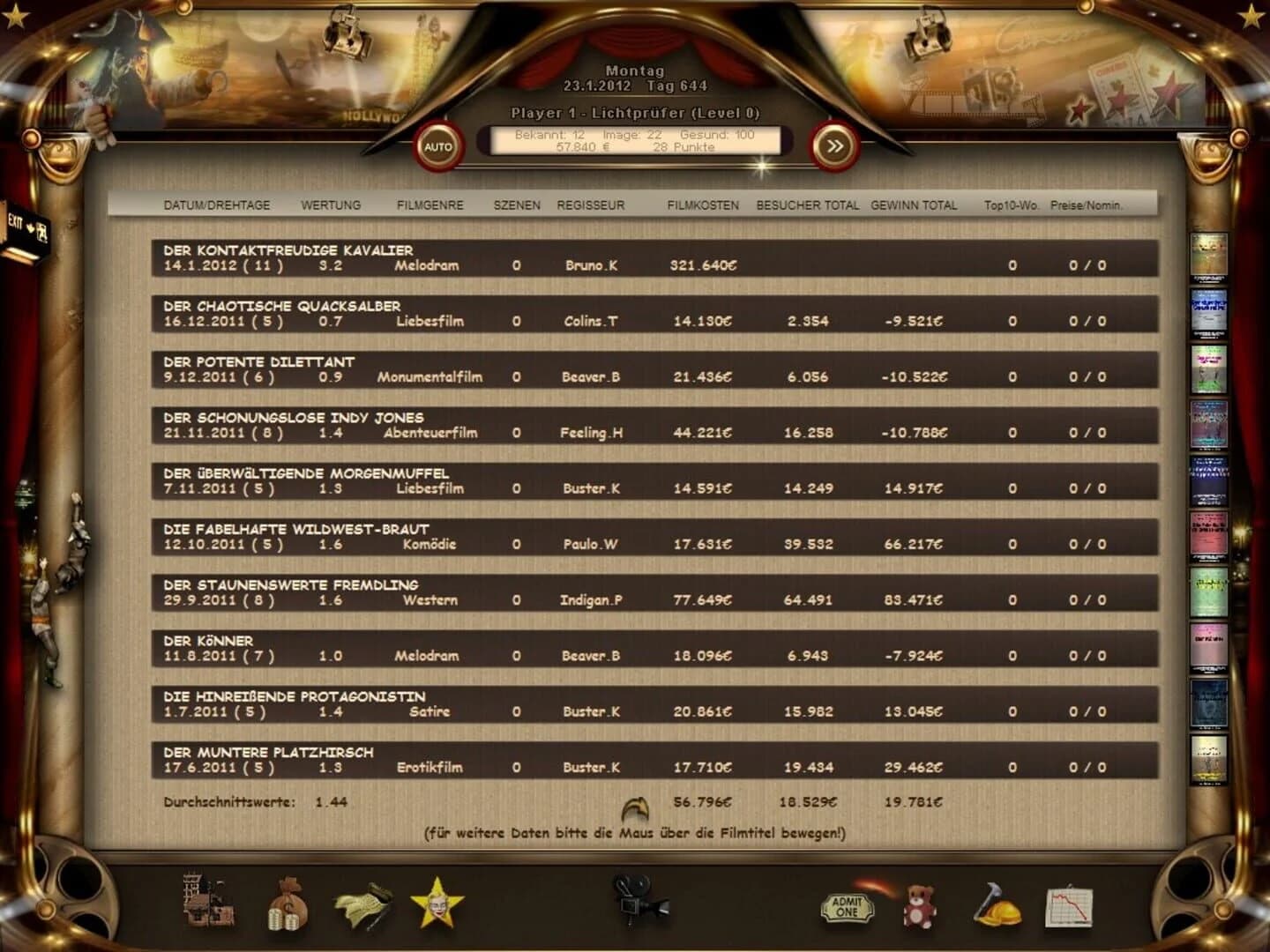 World of Cinema - Movie Tycoon screenshot 1