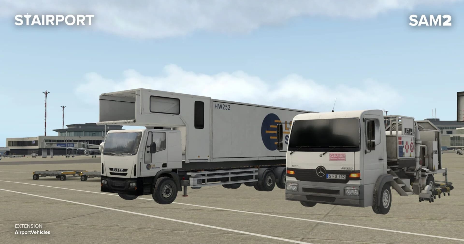 X-Plane 11: SAM Airport Vehicles screenshot 3