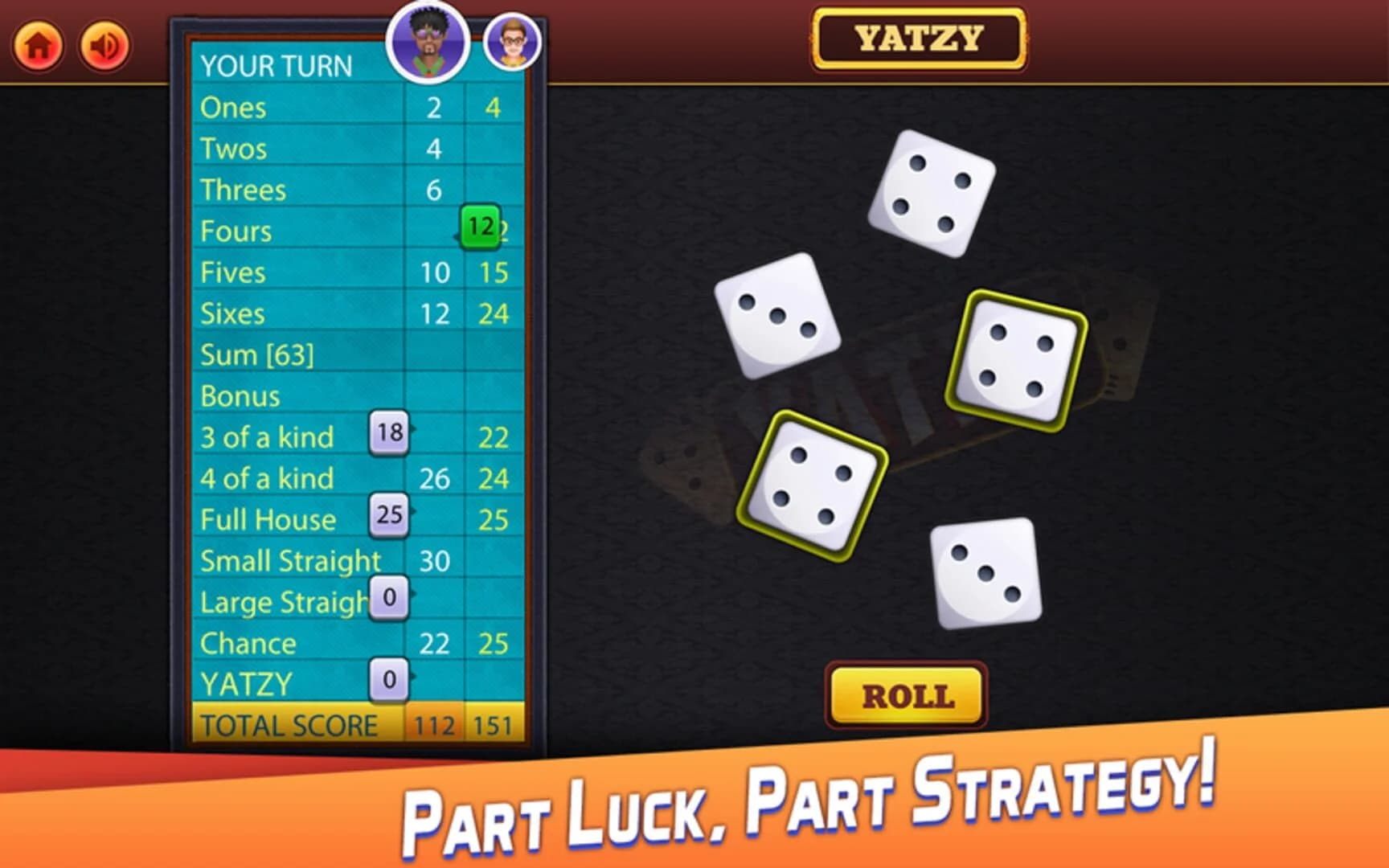 Yatzy: Classic Dice Game screenshot 1