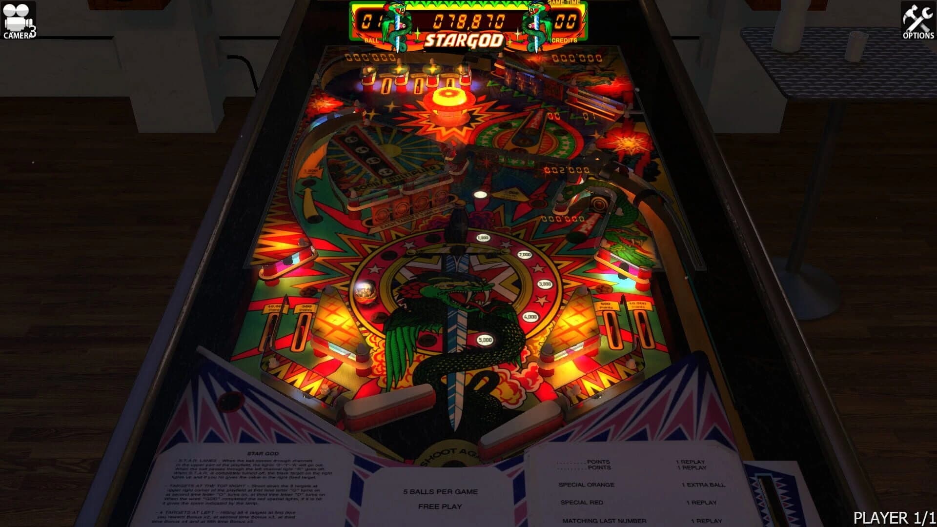 Zaccaria Pinball: Star God Table screenshot 3