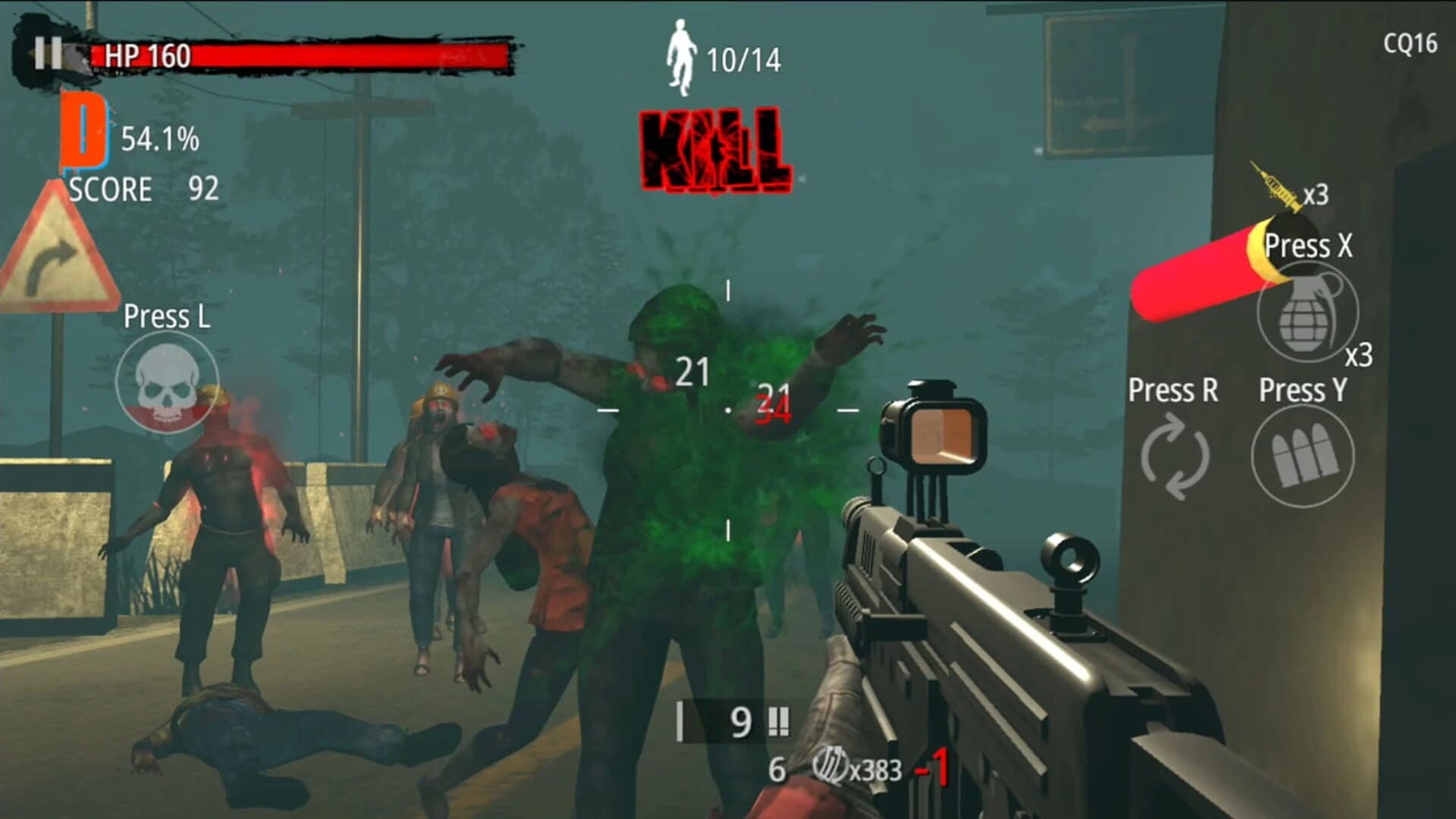 Zombie Hunter: D-Day screenshot 1