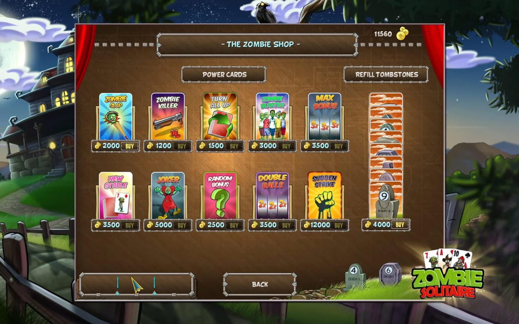 Zombie Solitaire screenshot 1