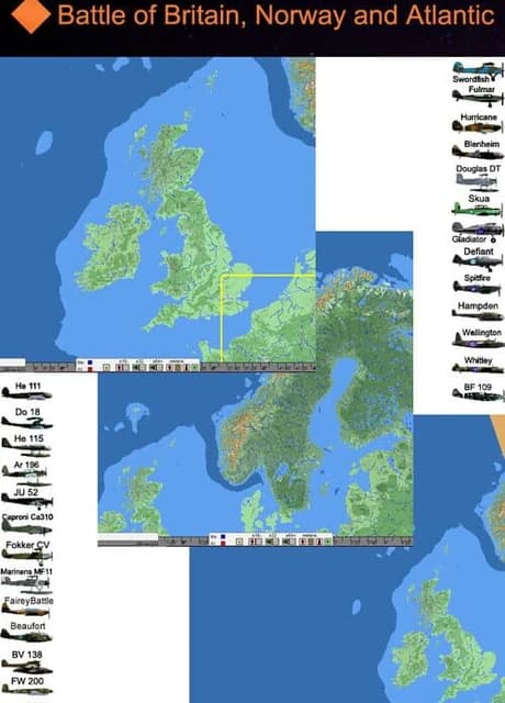 Battle of Britain, Norway and Atlantic