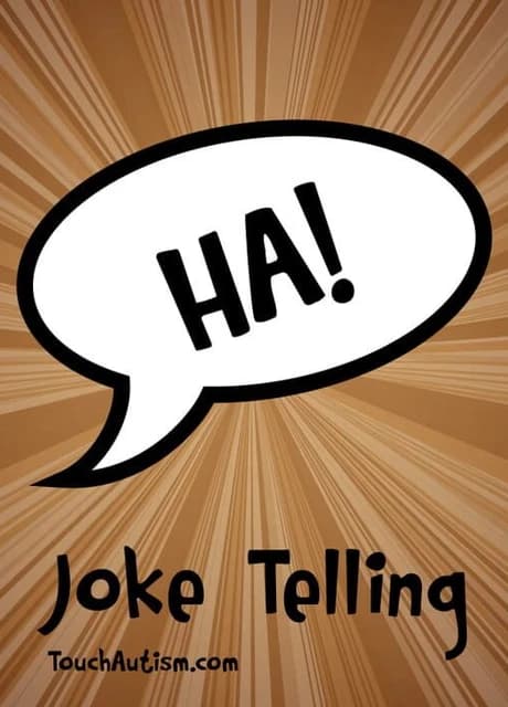 Joke Telling Social Story and Speech Tool on How to Tell Jokes for Preschool, Aspergers, Autism & Down Syndrome